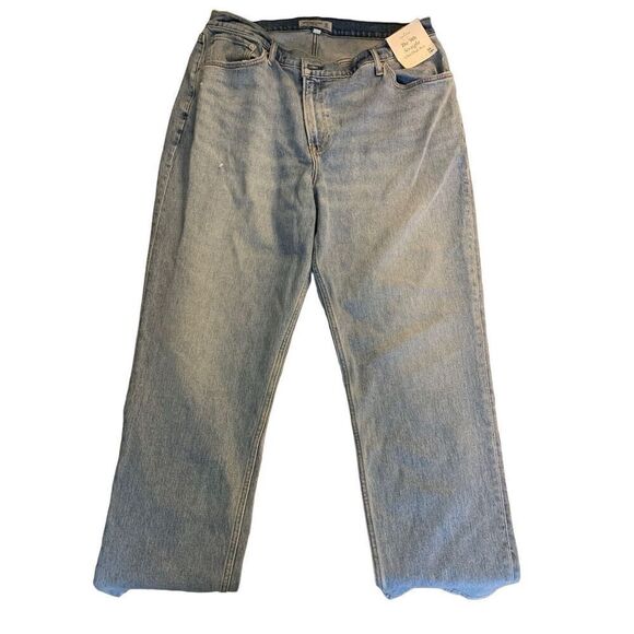Abercrombie and Fitch The 90's Straight Ultra High Rise Curve Love 34 18 NEW - Picture 1 of 7